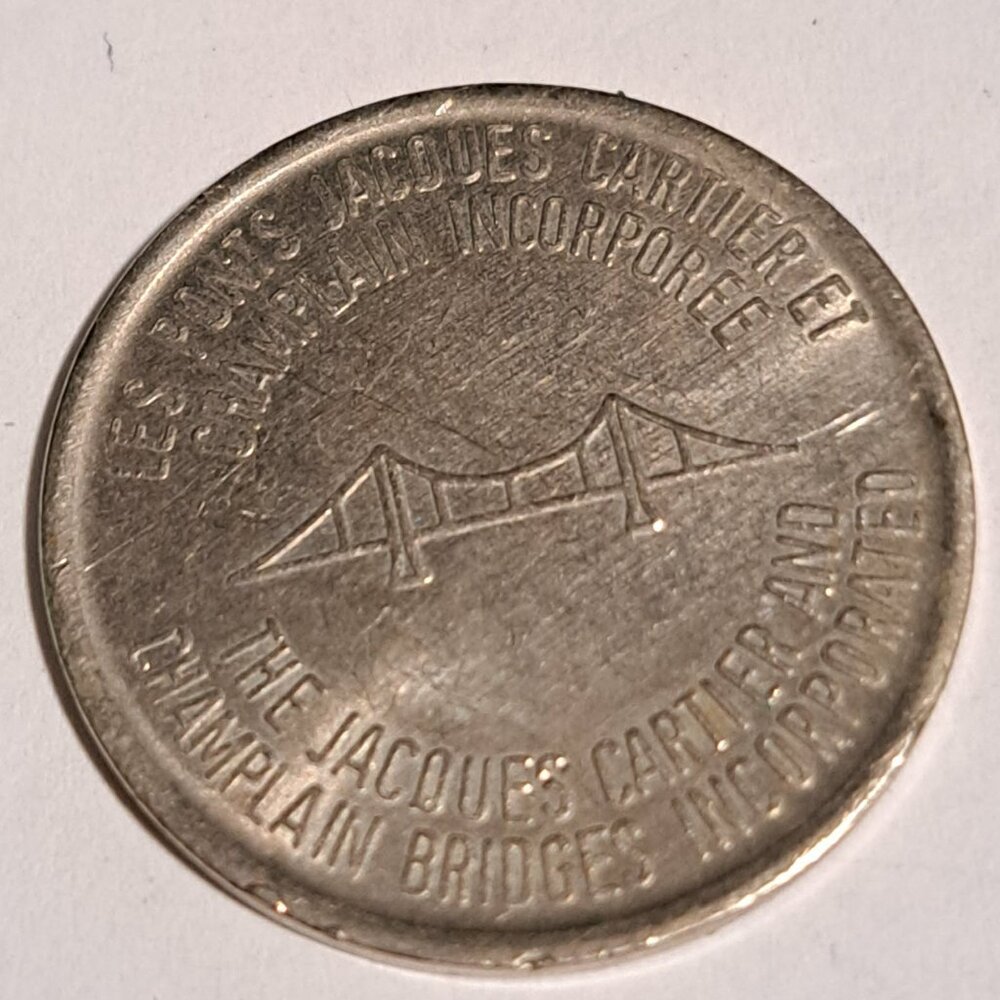 The Jacques Cartier and Champlain bridges incorporated bridge token / coin - Picture 2 of 2